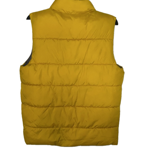 Gap Kids Puffy Vest, SZ XXL Reg, PTP 21”, Length 25”, Yellow, gray, Pockets (T6) - Picture 6 of 6
